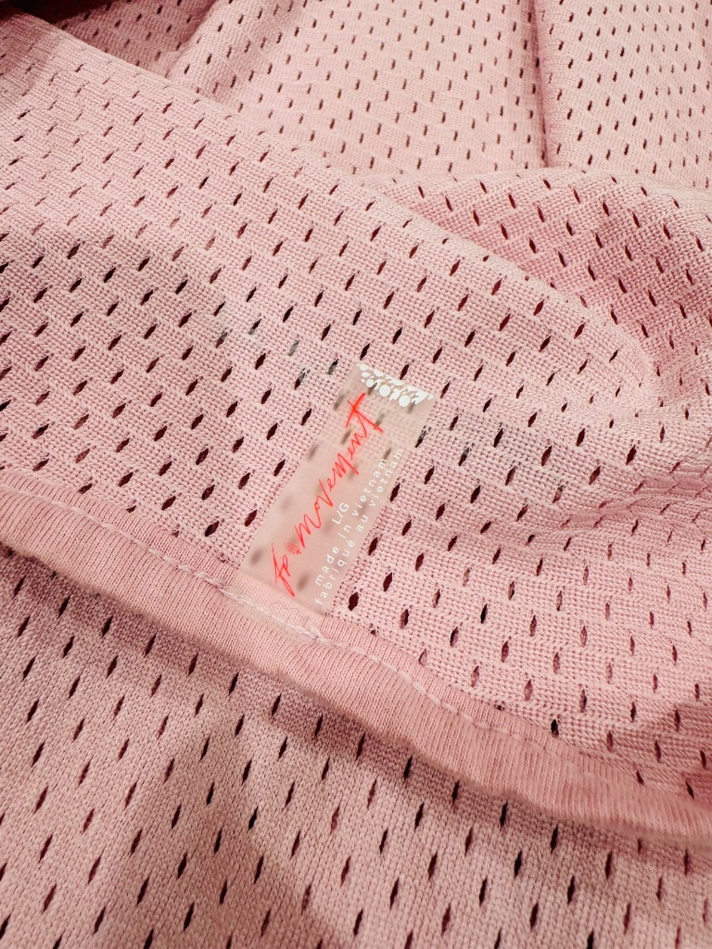 Free People Pink Mesh Ruffle Tank - Picture 5 of 5